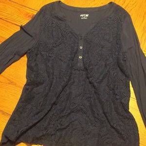 Apt 9 Lace Overlay Top